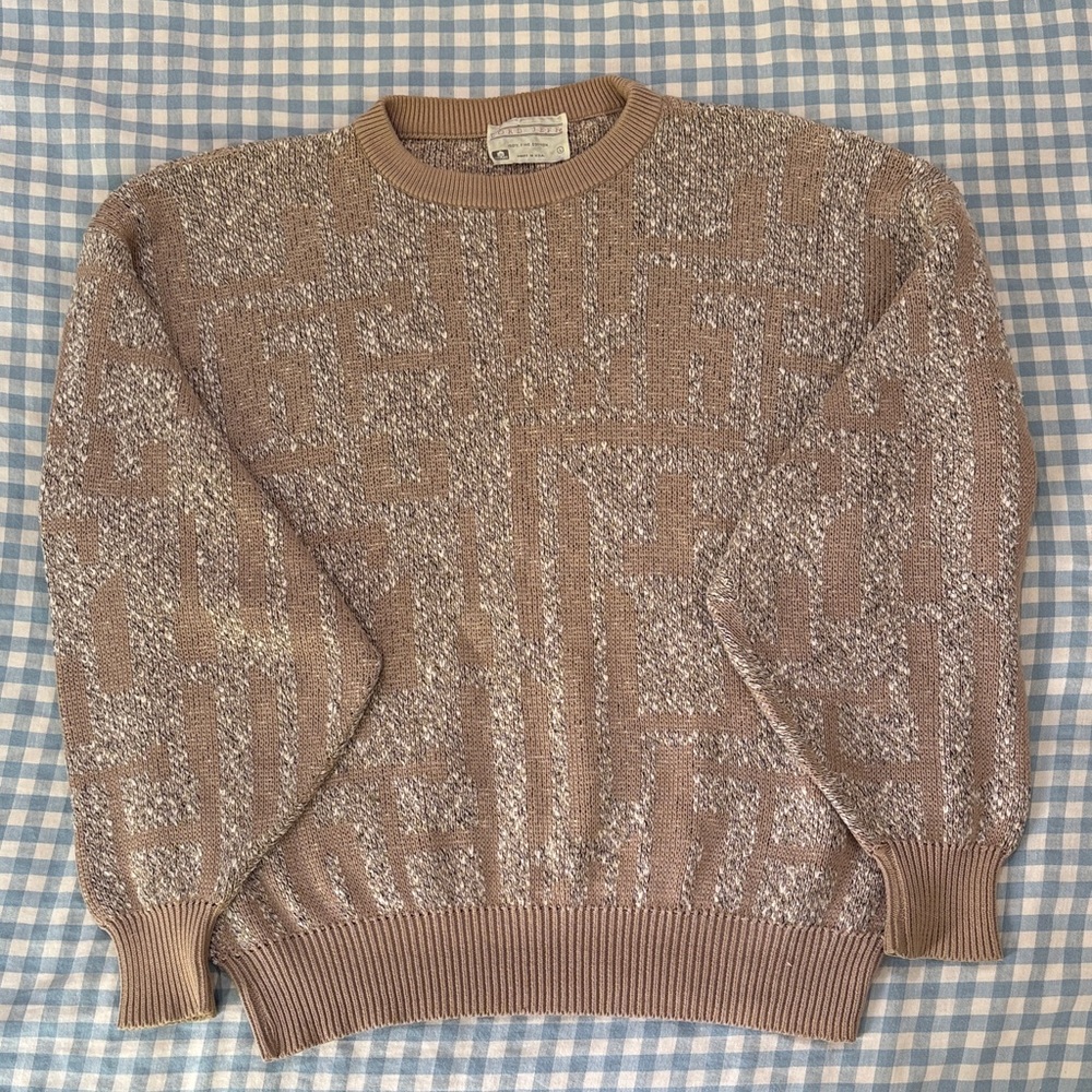 Vintage Lord Jeff Textured Knit Sweater – Made in USA – 100% Cotton